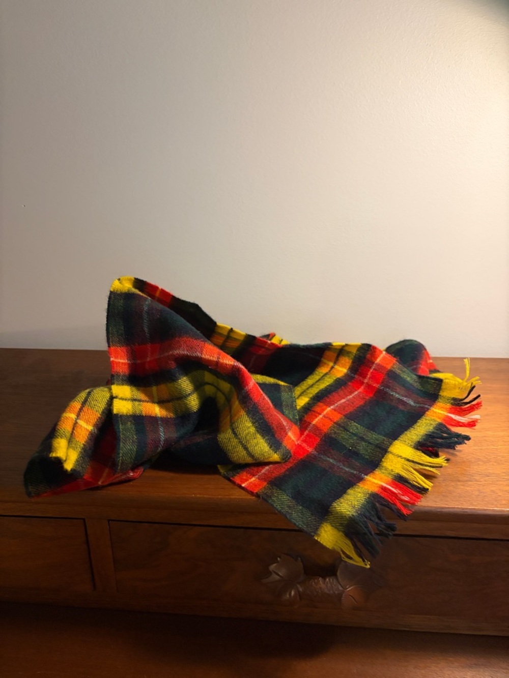 Vintage Hilltop Brand Buchanan Tartan Scarf